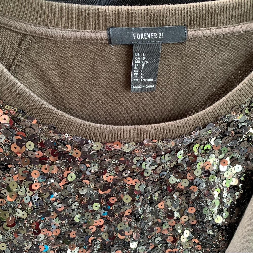 Forever 21 Comfy Bling Sequence Top | Nice - image 3